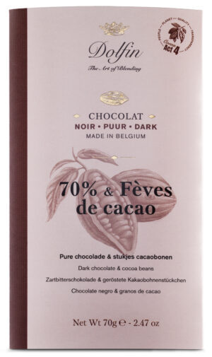 Dolfin Noir 70% aux Feves de Cacao (Kakaobohnensplitter)